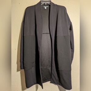 FLX Dark Gray Open Front Cardigan size Large Pre-owned